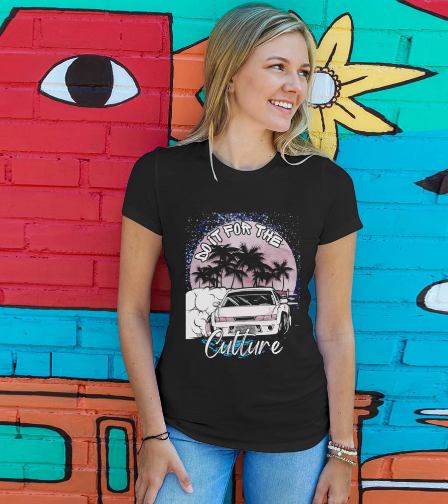 Do It For The Culture Sunset Car Drift Palms T-Shirt