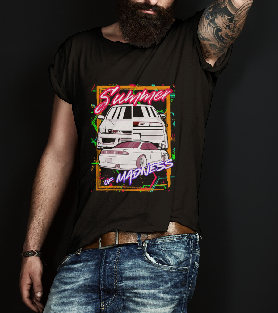Summer Of Madness Racing Cars Neon T-Shirt
