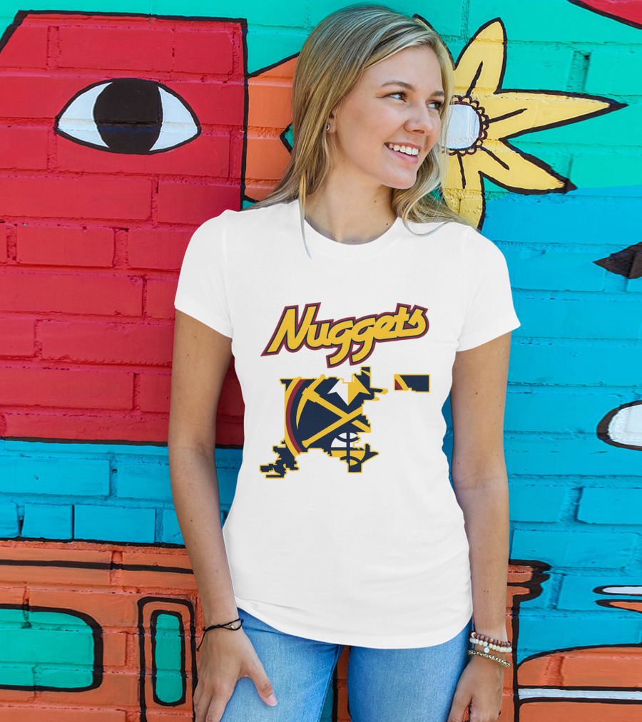 Nuggets Denver Map Basketball Team T-Shirt