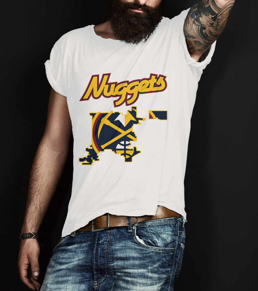 Nuggets Denver Map Basketball Team T-Shirt