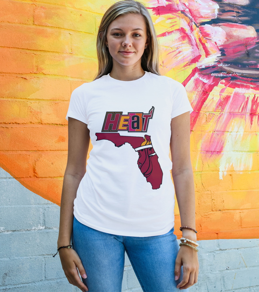 Heat Map Florida Basketball Emblem T-Shirt