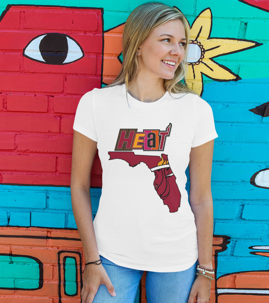Heat Map Florida Basketball Emblem T-Shirt