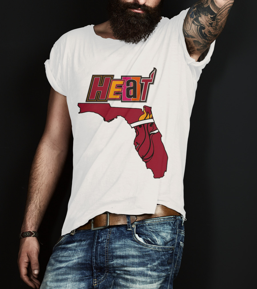 Heat Map Florida Basketball Emblem T-Shirt