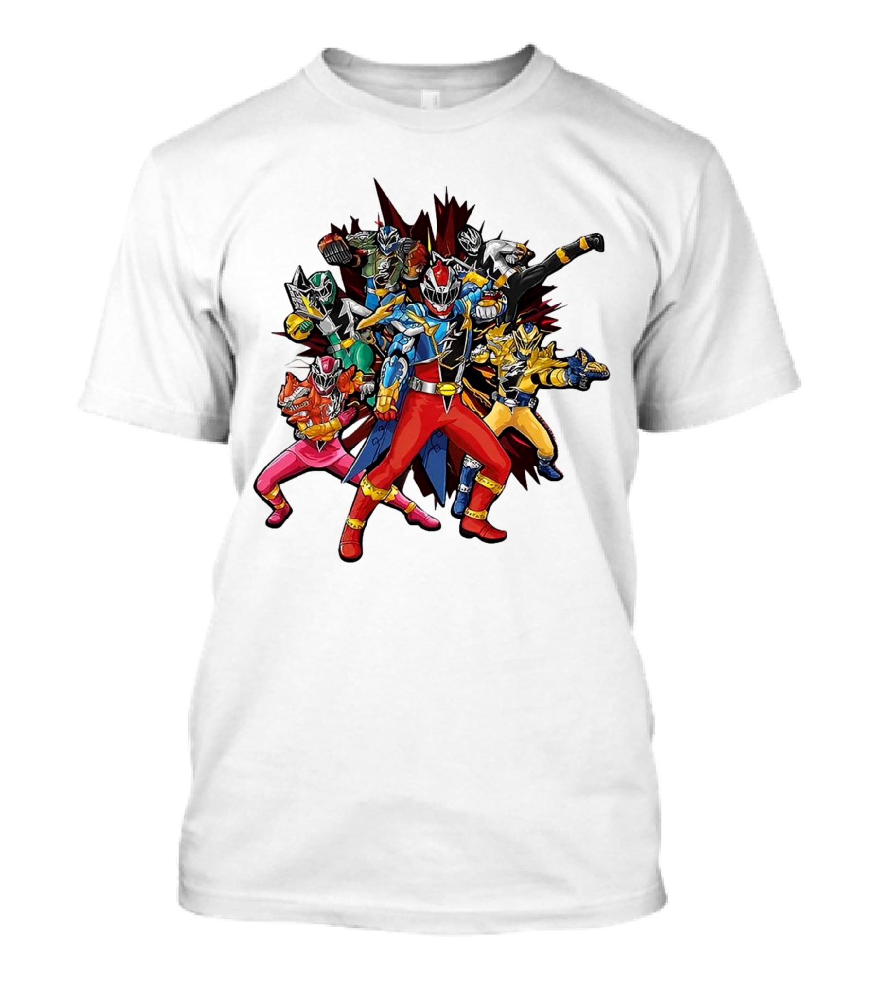 Power Rangers Dino Fury Team Formation Battle Poses T-Shirt