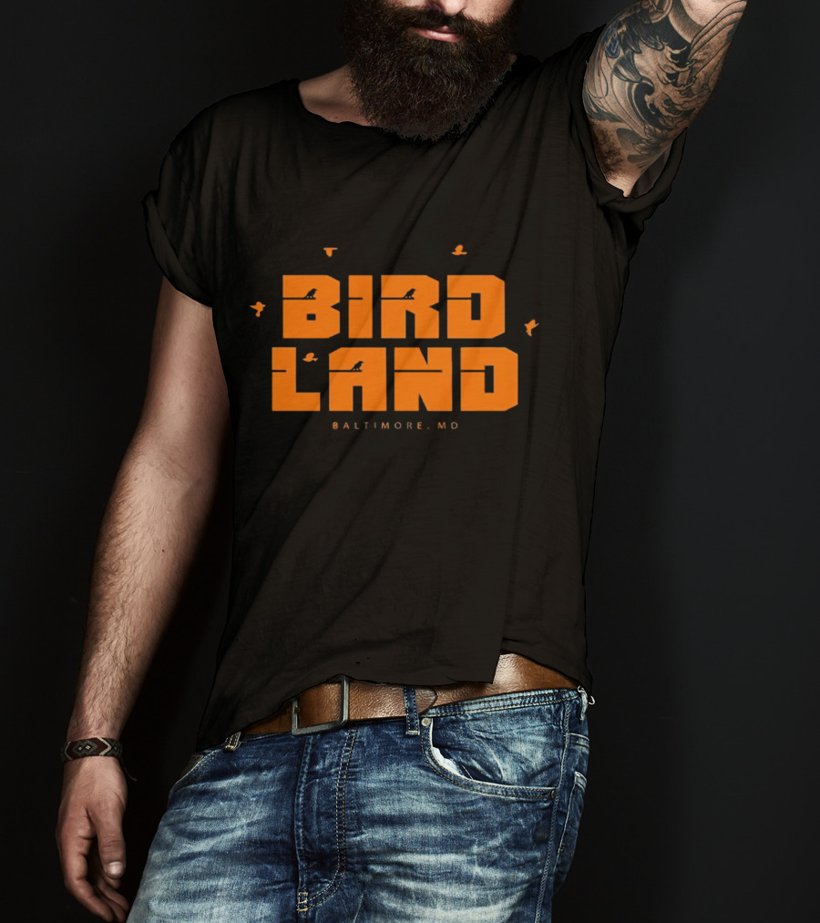 BIRD LAND Baltimore MD Orioles Fans Birds Flying Sports T-Shirt