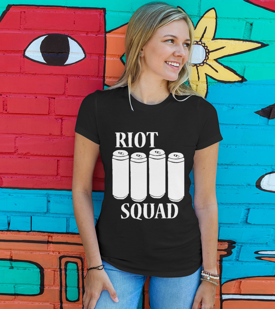 Riot Squad Beer Can Four Pack T-Shirt
