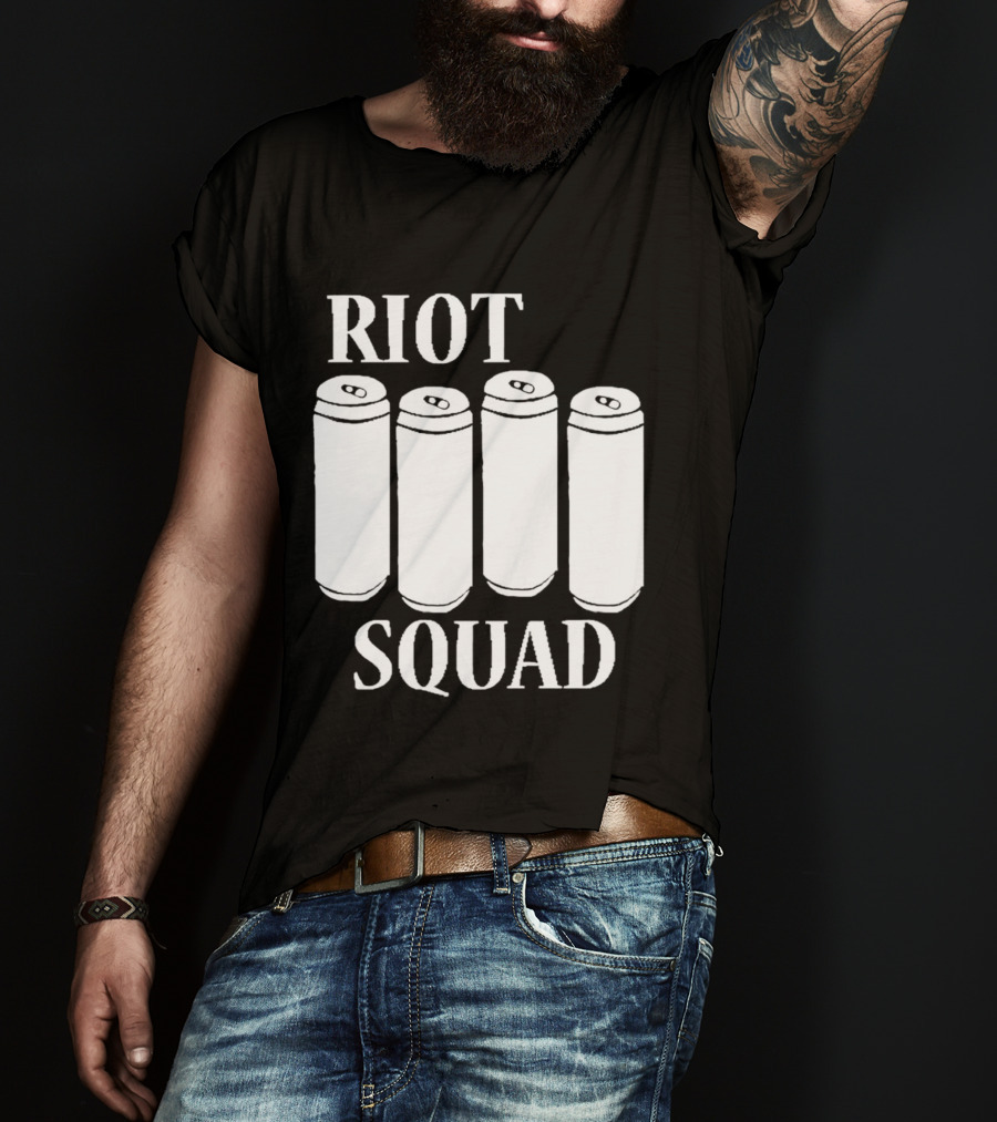 Riot Squad Beer Can Four Pack T-Shirt