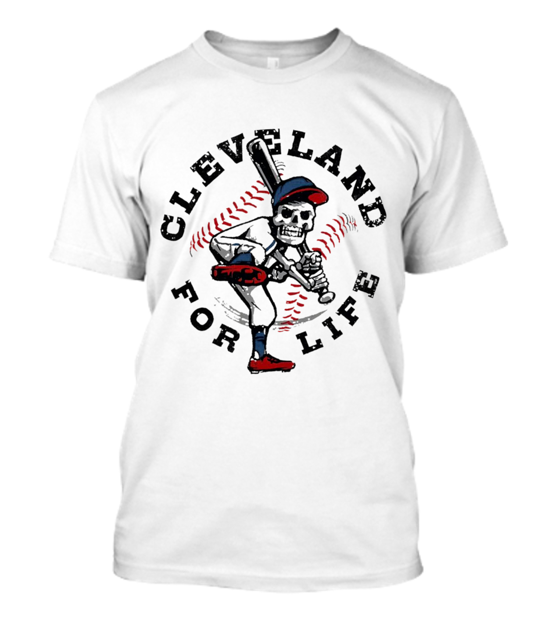 Cleveland Guardians Baseball Skeleton Batting Stance For Life T-Shirt