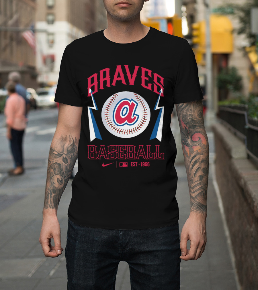 Braves Baseball Atlanta Logo MLB EST 1966 T-Shirt