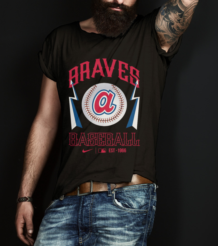 Braves Baseball Atlanta Logo MLB EST 1966 T-Shirt