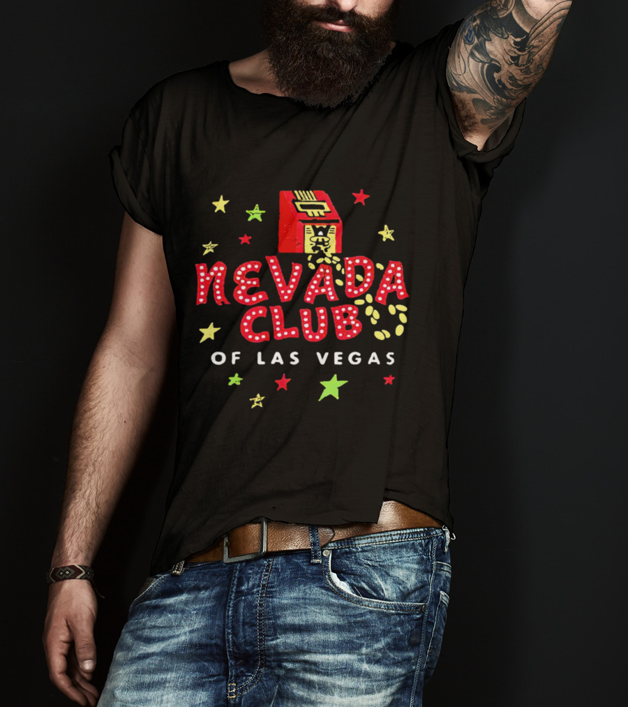 Nevada Club Of Las Vegas Vintage Slot Machine Stars T-Shirt