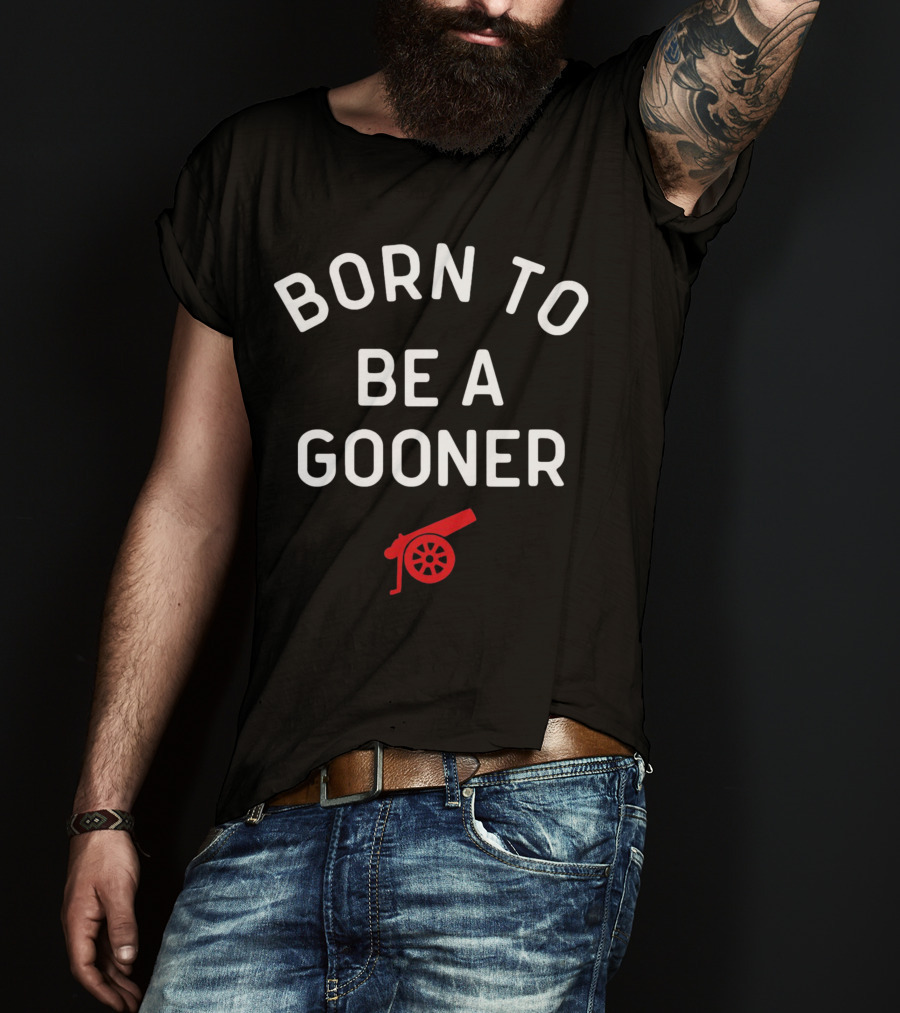 Born To Be A Gooner Arsenal Cannon T-Shirt