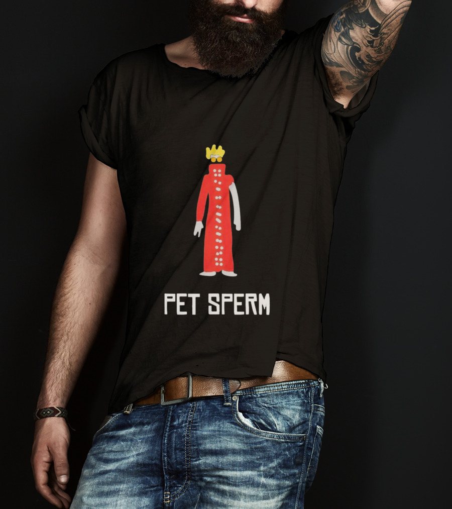 Butch Vashwood Pet Sperm Red Character With Crown T-Shirt