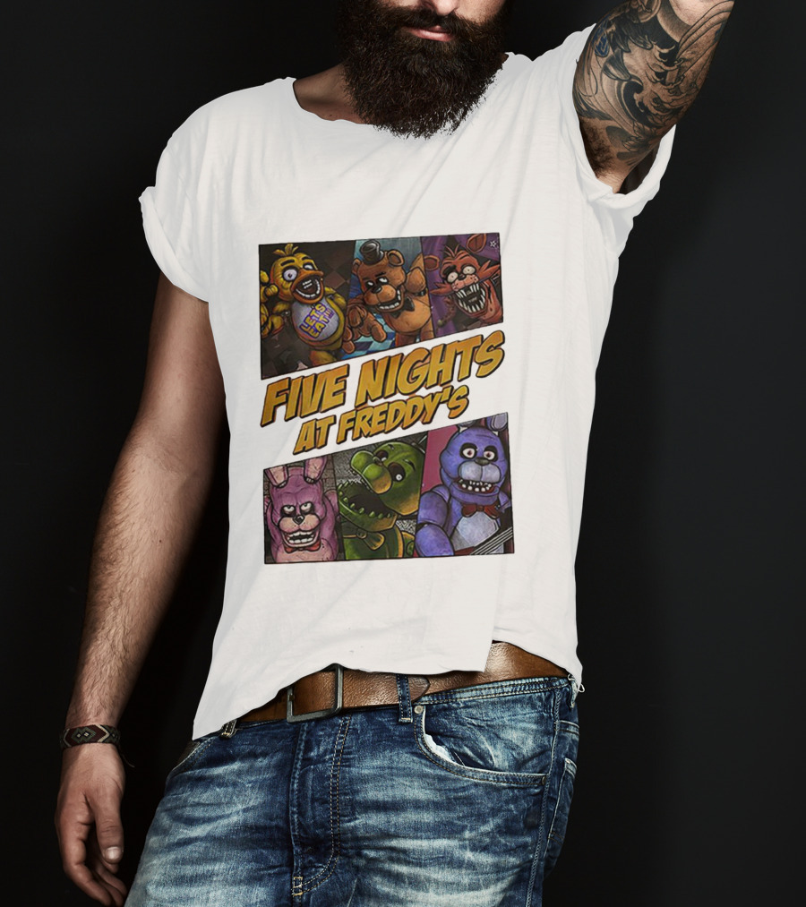 Five Nights At Freddy's Let's Eat Characters Montage T-Shirt