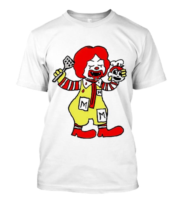 Mcdonalds X Jollibee Horror Crossover Halloween Mashup Character T-Shirt