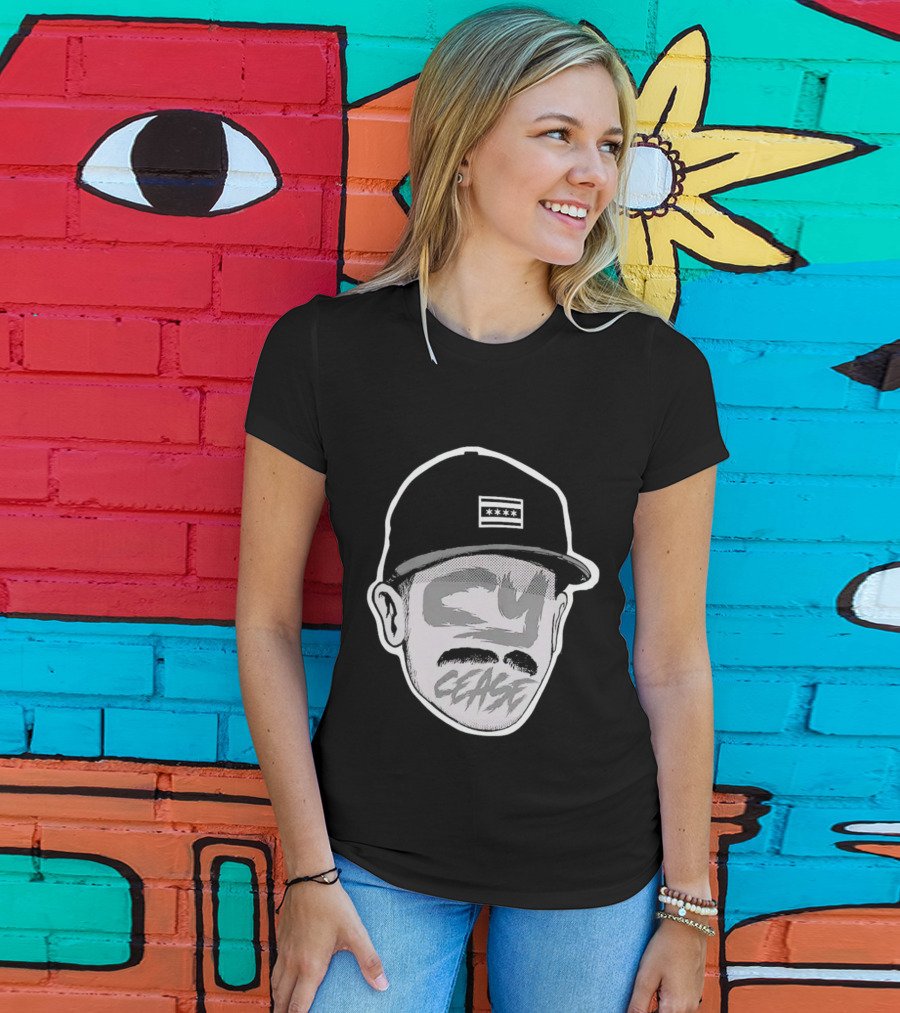 Chicago White Baseball Cy Cease Hat T-Shirt
