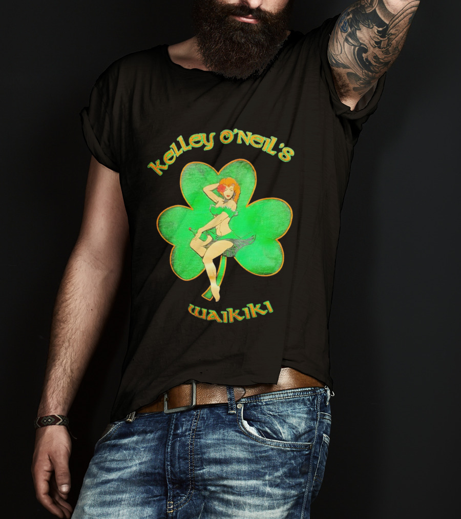 Kelley O'Neil's Waikiki Shamrock Pin-Up Girl T-Shirt