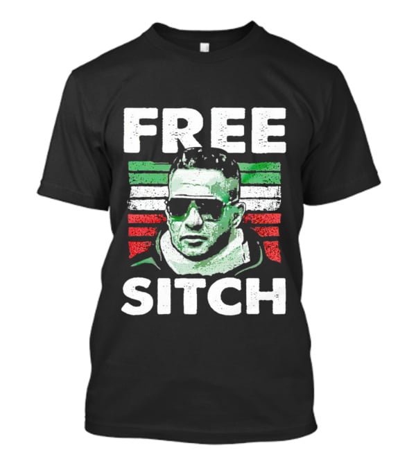 Free Sitch Mike Sorrentino Green White Red Stripes Sunglasses T-Shirt