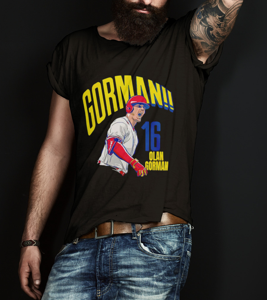 Gorman 16 Nolan Gorman St. Louis Cardinals MLBPA T-Shirt