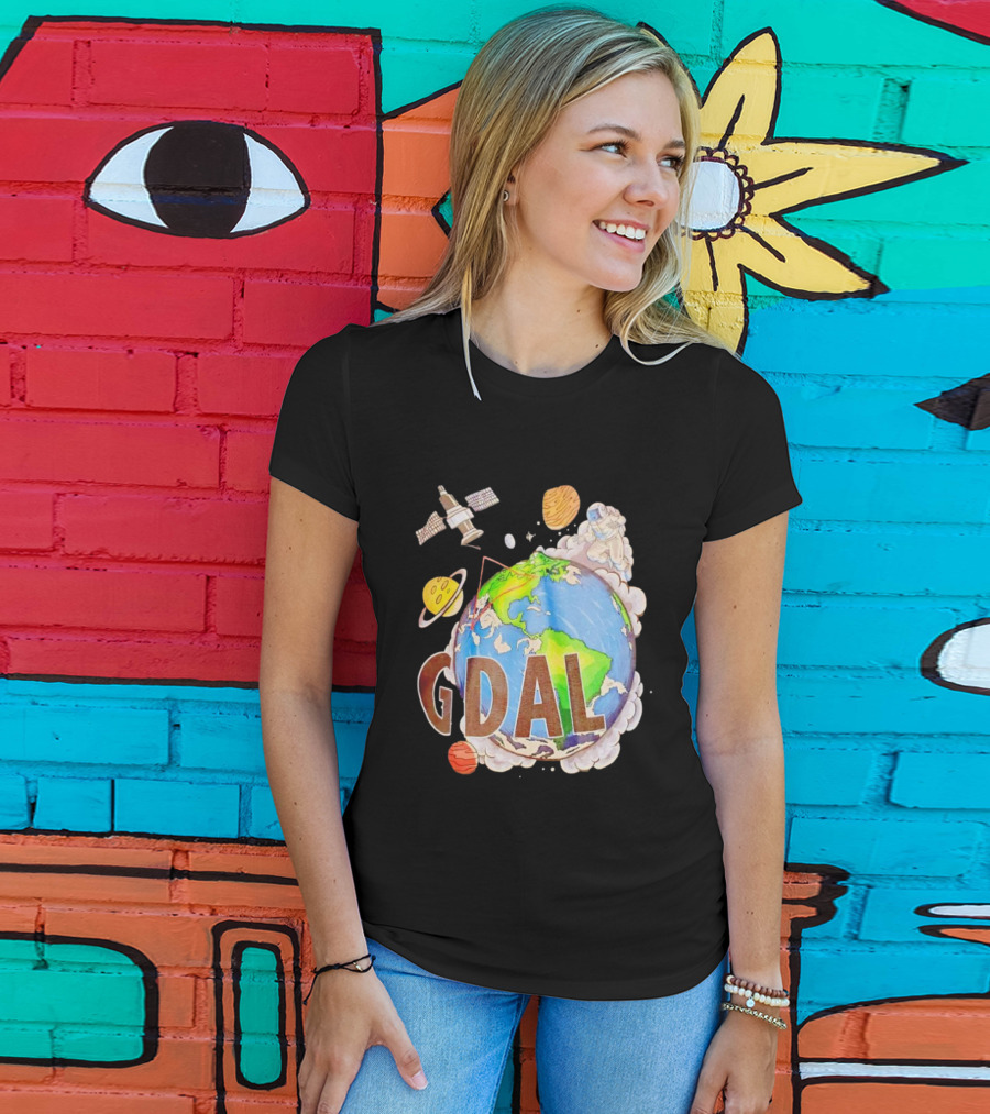 GDAL Astronaut Exploring Planets Orbiting Earth T-Shirt