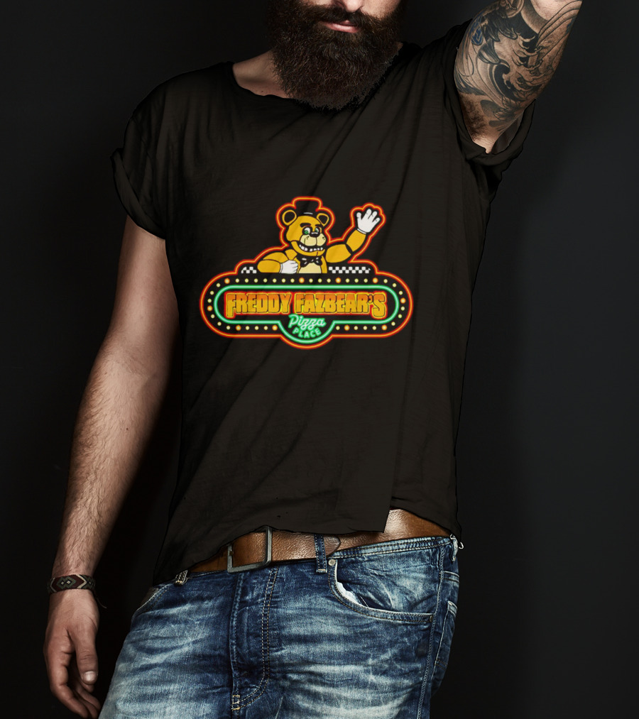 Freddy Fazbear’s Pizza Place Neon Bear T-Shirt