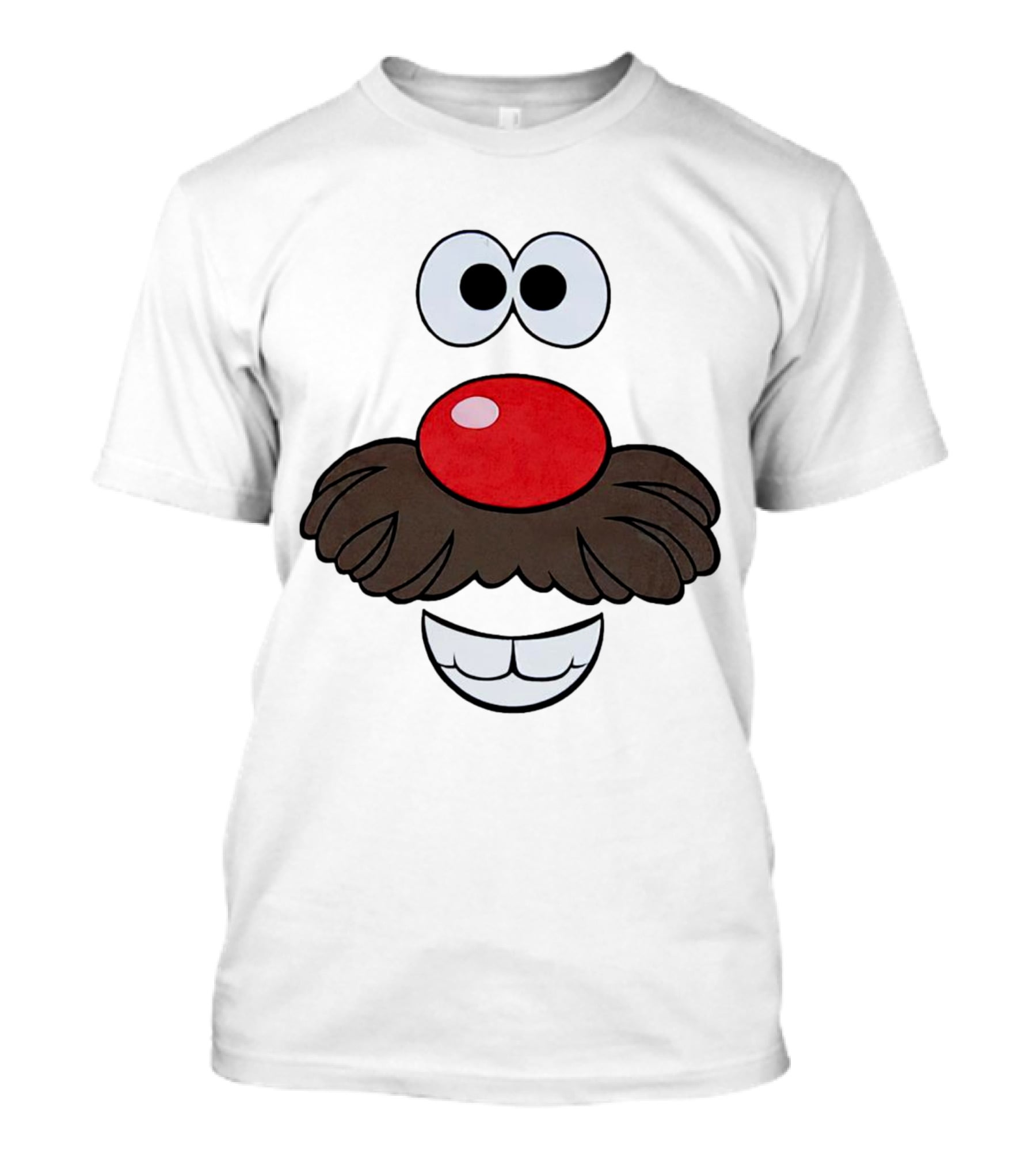 Mr. Potato Head Face Features Cartoon Eyes Nose Mouth T-Shirt