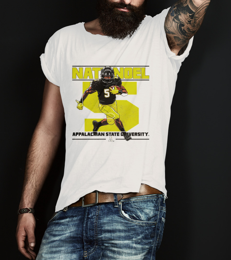 Nathaniel Noel Appalachian State University Football Number 5 T-Shirt