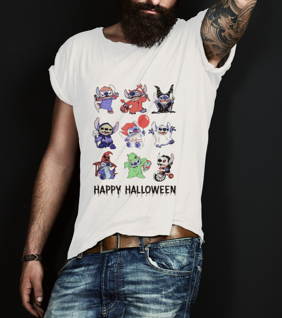 Stitch Happy Halloween Horror Costumes Collection T-Shirt