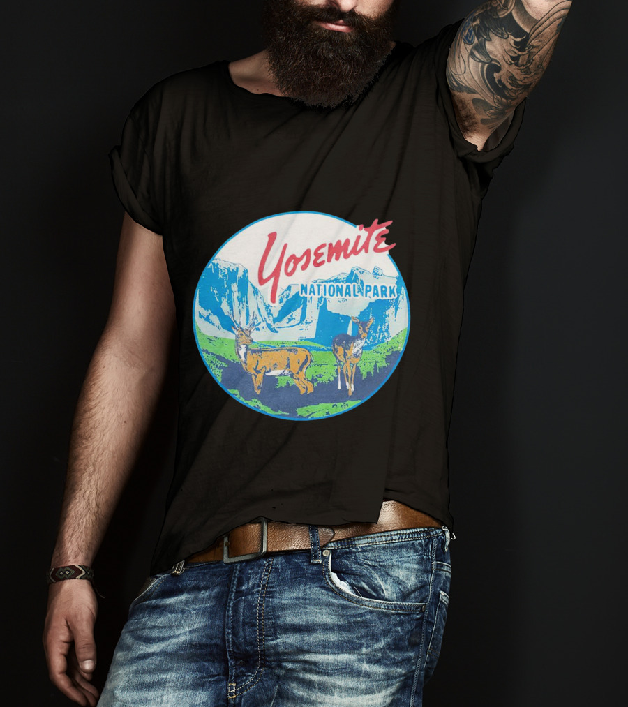 Yosemite National Park Scenic Wildlife With Deer T-Shirt