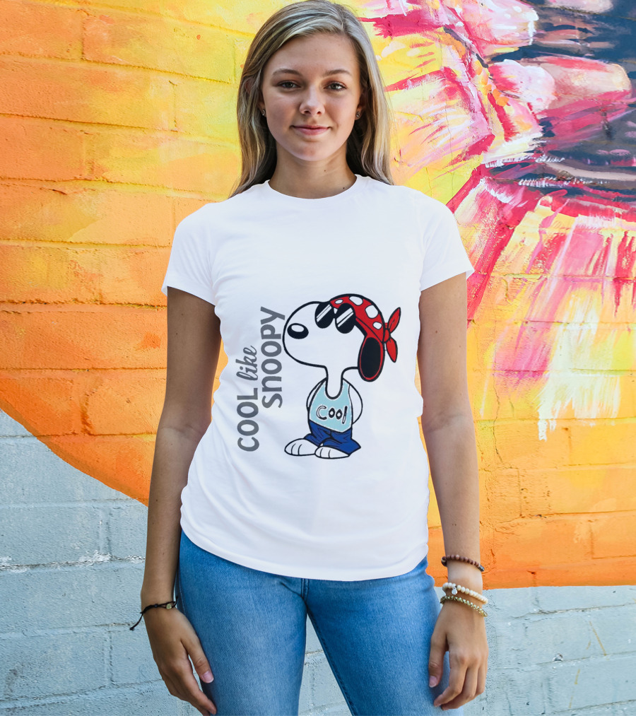 Cool Like Snoopy Sunglasses Bandana Tank Top T-Shirt
