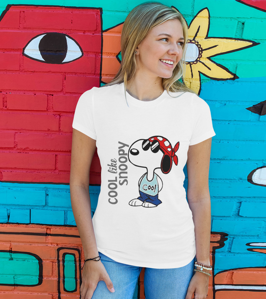 Cool Like Snoopy Sunglasses Bandana Tank Top T-Shirt