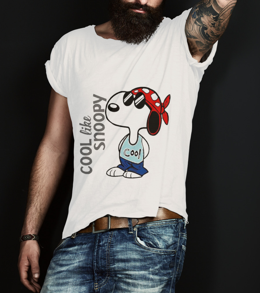 Cool Like Snoopy Sunglasses Bandana Tank Top T-Shirt