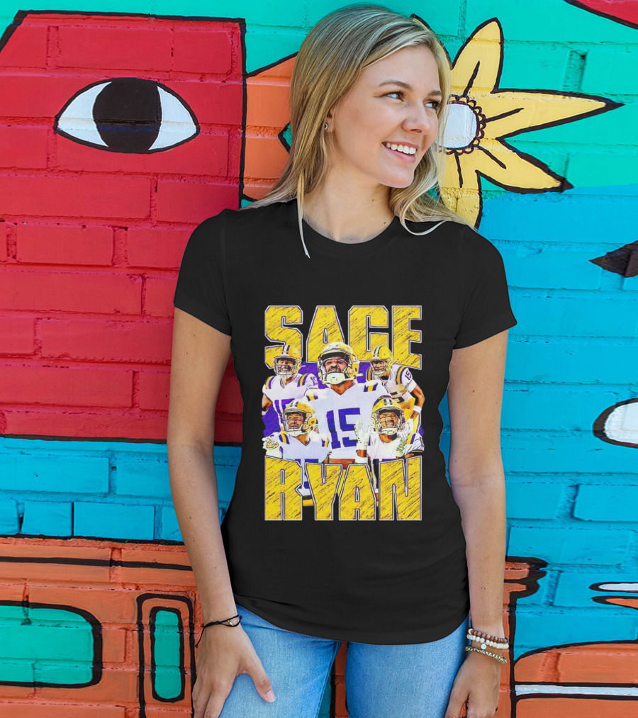 Sage Ryan LSU Tigers Football Vintage 15 T-Shirt