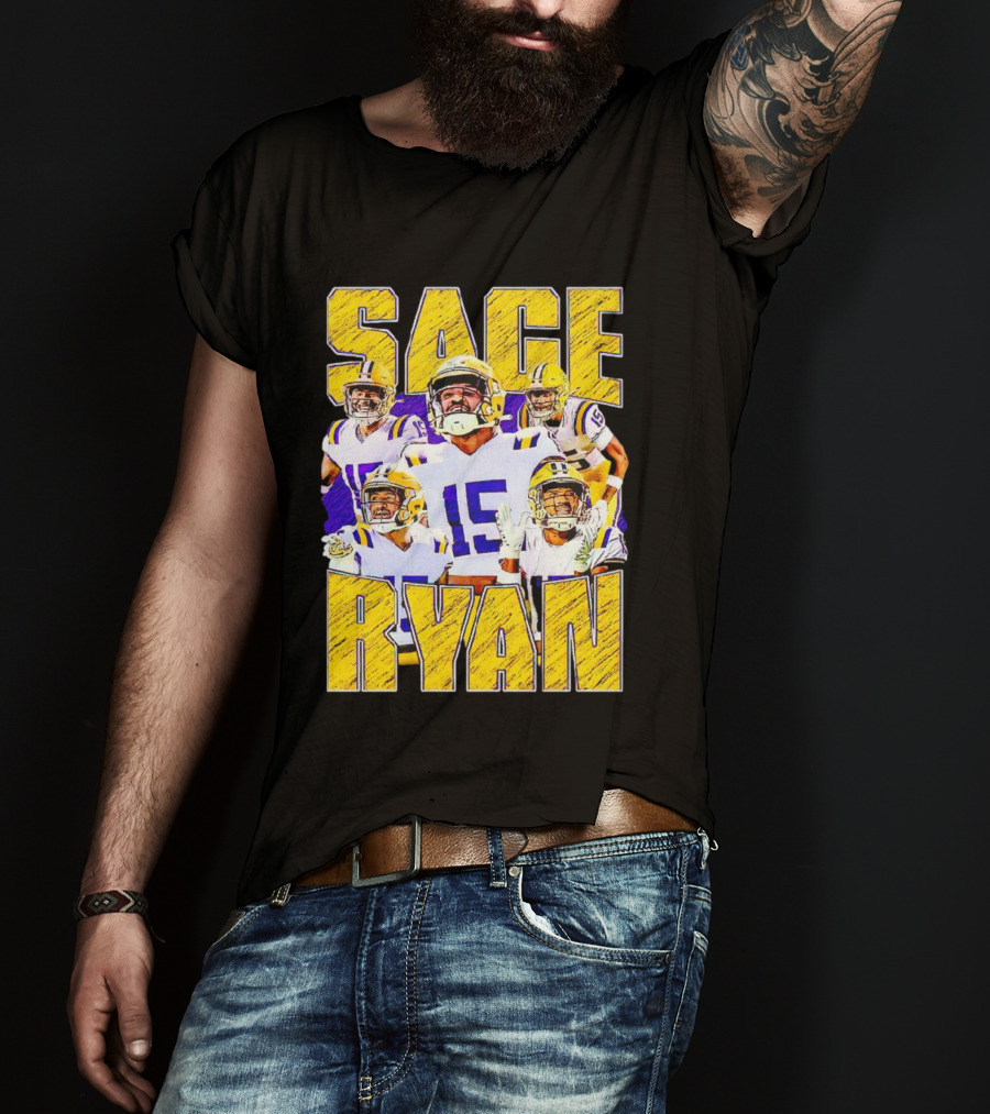 Sage Ryan LSU Tigers Football Vintage 15 T-Shirt