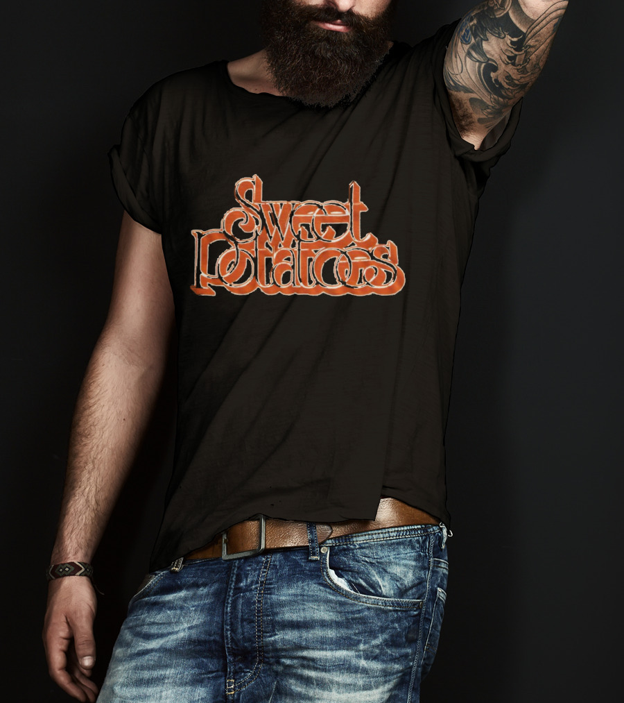Sweet Potatoes Groovy Vintage Style Typography T-Shirt