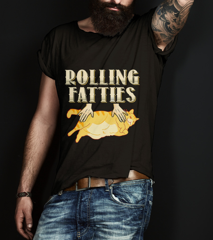 Rolling Fatties Cat With Hands T-Shirt