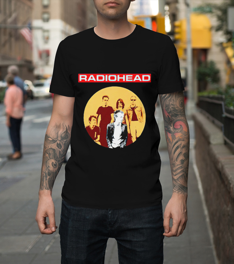 RADIOHEAD Band Members Vintage Circle T-Shirt