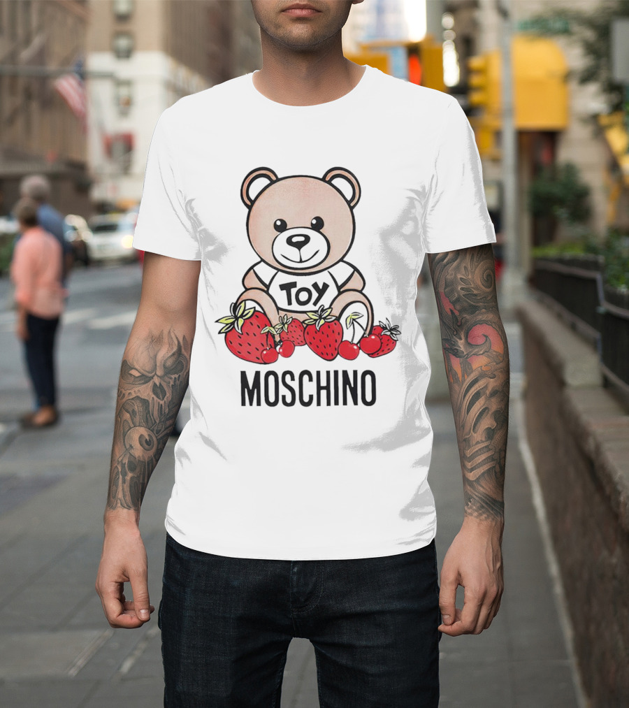 MOSCHINO Toy Bear with Strawberries T-Shirt