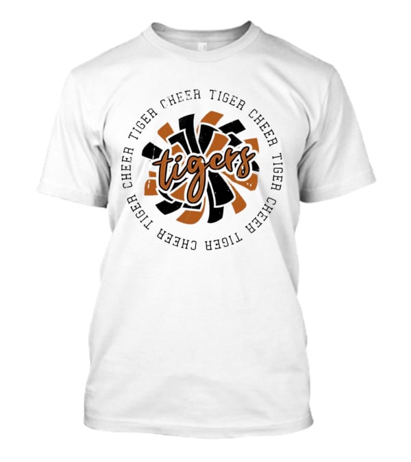 Tiger Cheer Tigers Pom-Pom Emblem T-Shirt