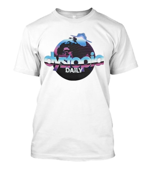 Daniel Howell Dystopia Daily Retro Futuristic Globe T-Shirt