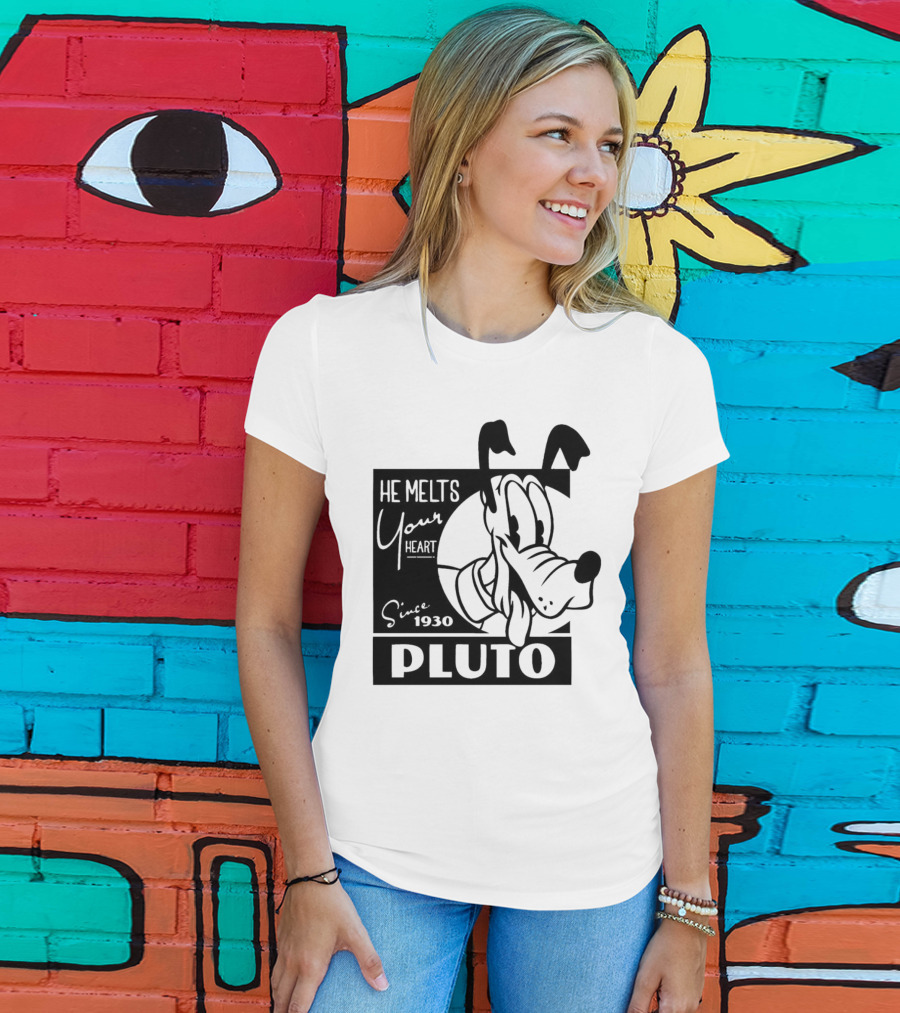 Pluto He Melts Your Heart Since 1930 T-Shirt