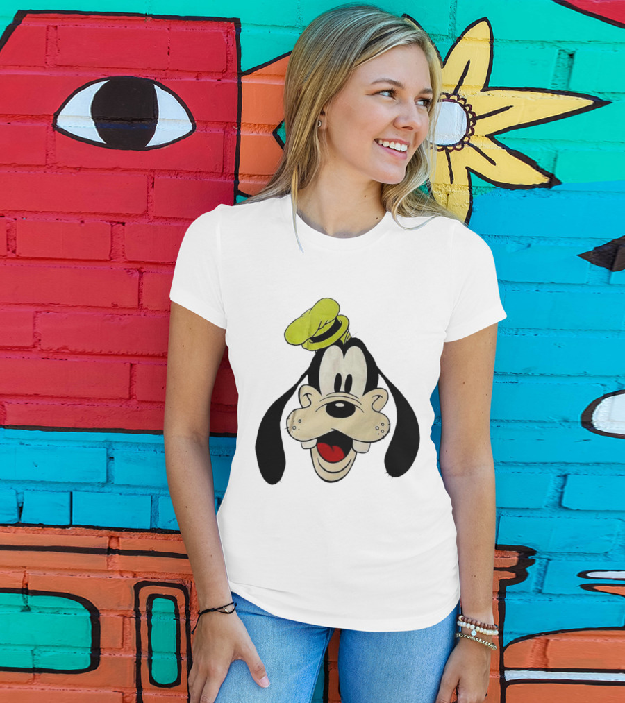 Yats Goofy Head Disney Character Face T-Shirt