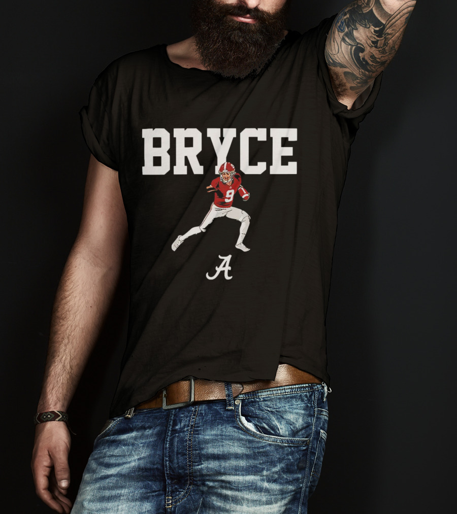 Alabama #9 Bryce Young Football Pose T-Shirt