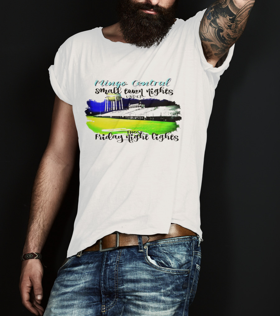 Mingo Central Small Town Nights Under Those Friday Night Lights Stadium Scene T-Shirt