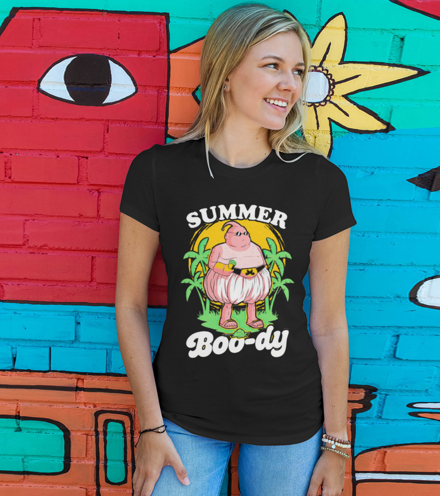 Summer Boo-dy Majin Buu Beach Vibes Palms Sun Fun T-Shirt