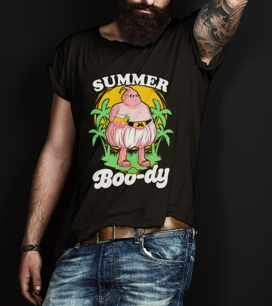Summer Boo-dy Majin Buu Beach Vibes Palms Sun Fun T-Shirt