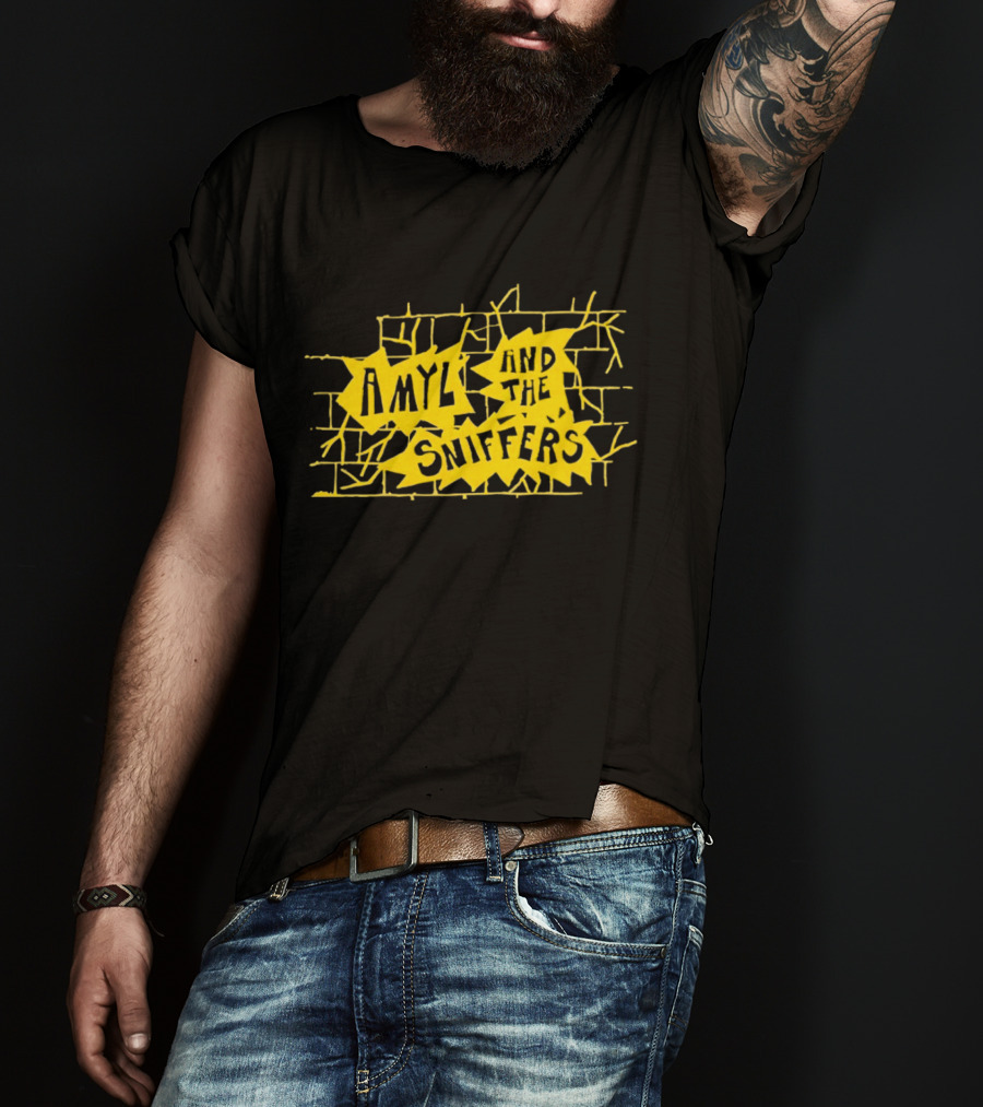 Amyl And The Sniffers Yellow Brick Wall Burst T-Shirt