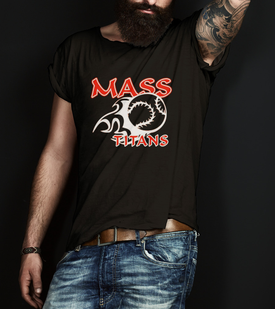 Mass Titans Baseball Flaming Ball T-Shirt