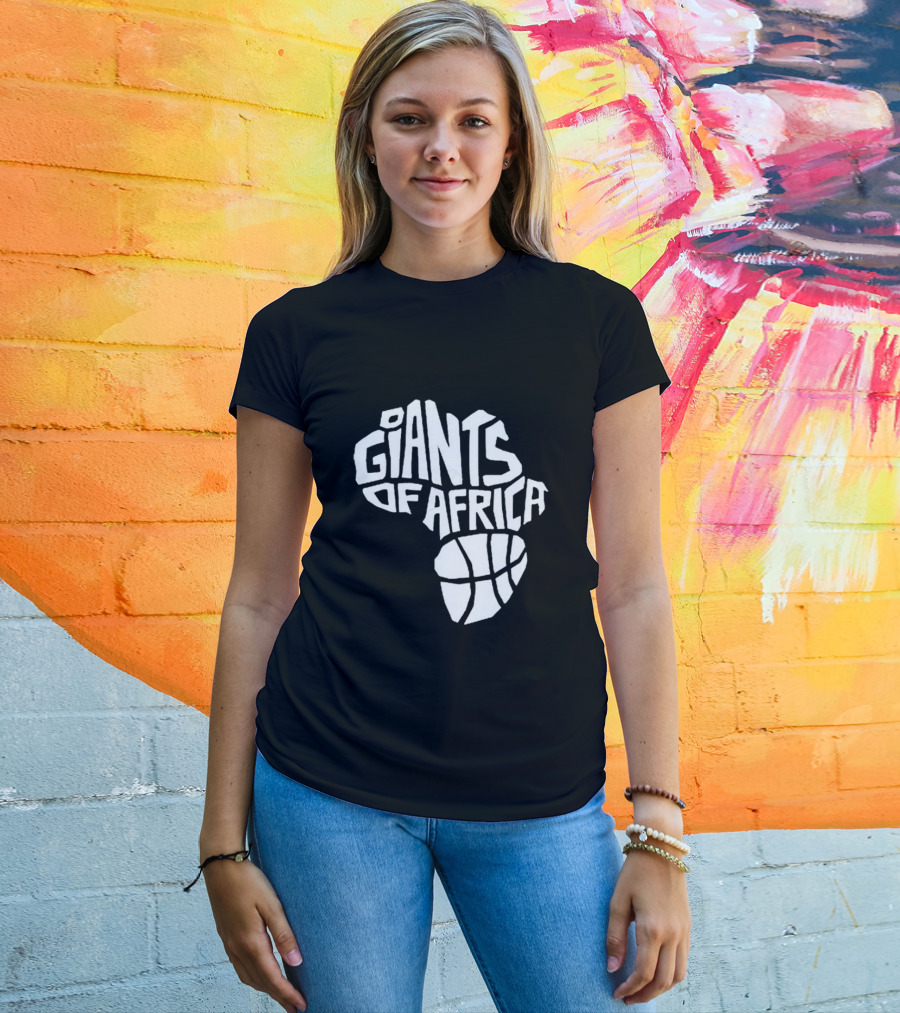 Toronto Raptors Giants Of Africa Basketball Map T-Shirt