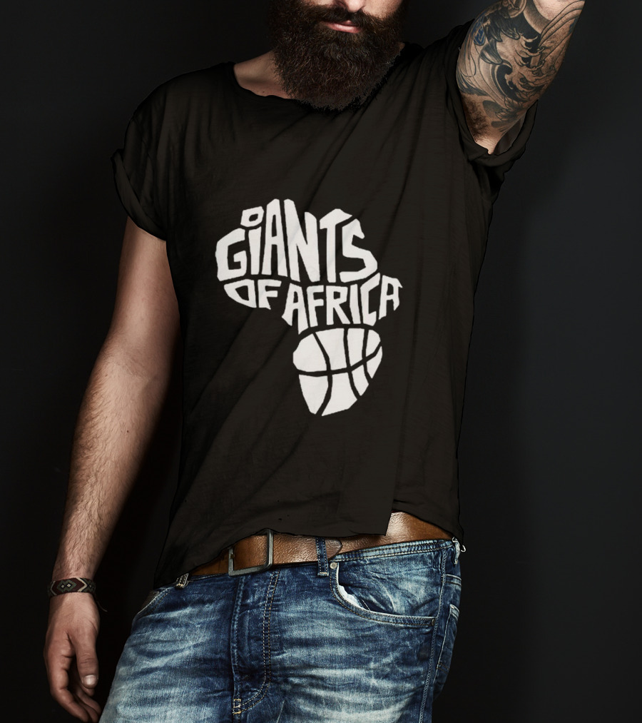 Toronto Raptors Giants Of Africa Basketball Map T-Shirt